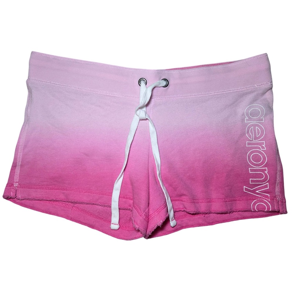 Aeropostale Aero NYC Y2K Pink Ombre Drawstring Lounge Shorts Size L